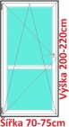Balkonové dveře s příčkou OS SOFT šířka 70-75cm x 200-220cm